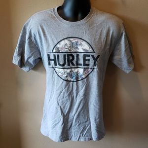Hurley tee with cool logo and floral pattern